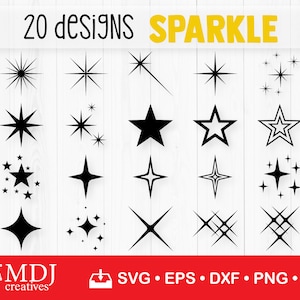 Sparkle Bundle SVG, Sparkle svg, Stars svg, Sparkle Stars svg, Sparkling Stars svg, Sparkling svg, Bundle svg, Instant Download, svg, dxf