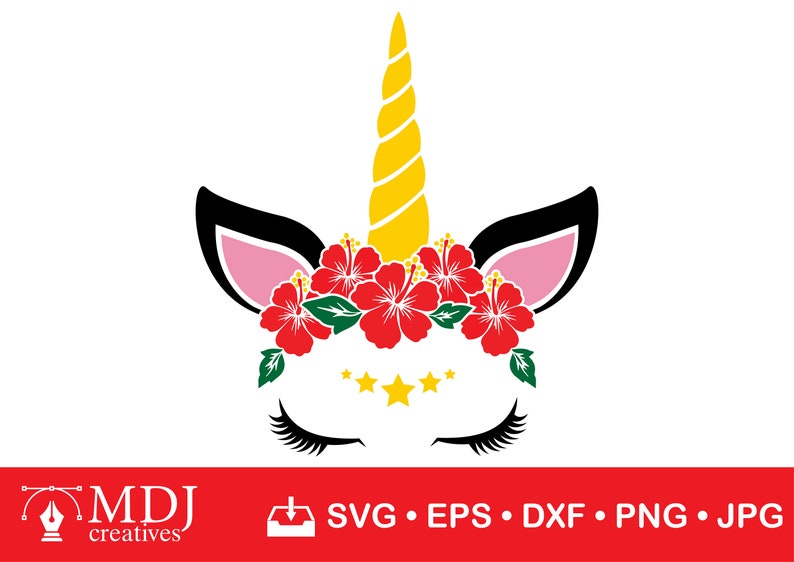 Download Unicorn Svg Cut File Unicorn Hibiscus Svg Unicorn Clipart Art Collectibles Prints Vadel Com