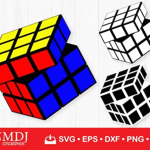 Rubiks Cube SVG, Cut File, Rubiks Cube Pattern, Rubiks Clipart, Cute SVG Cut Files