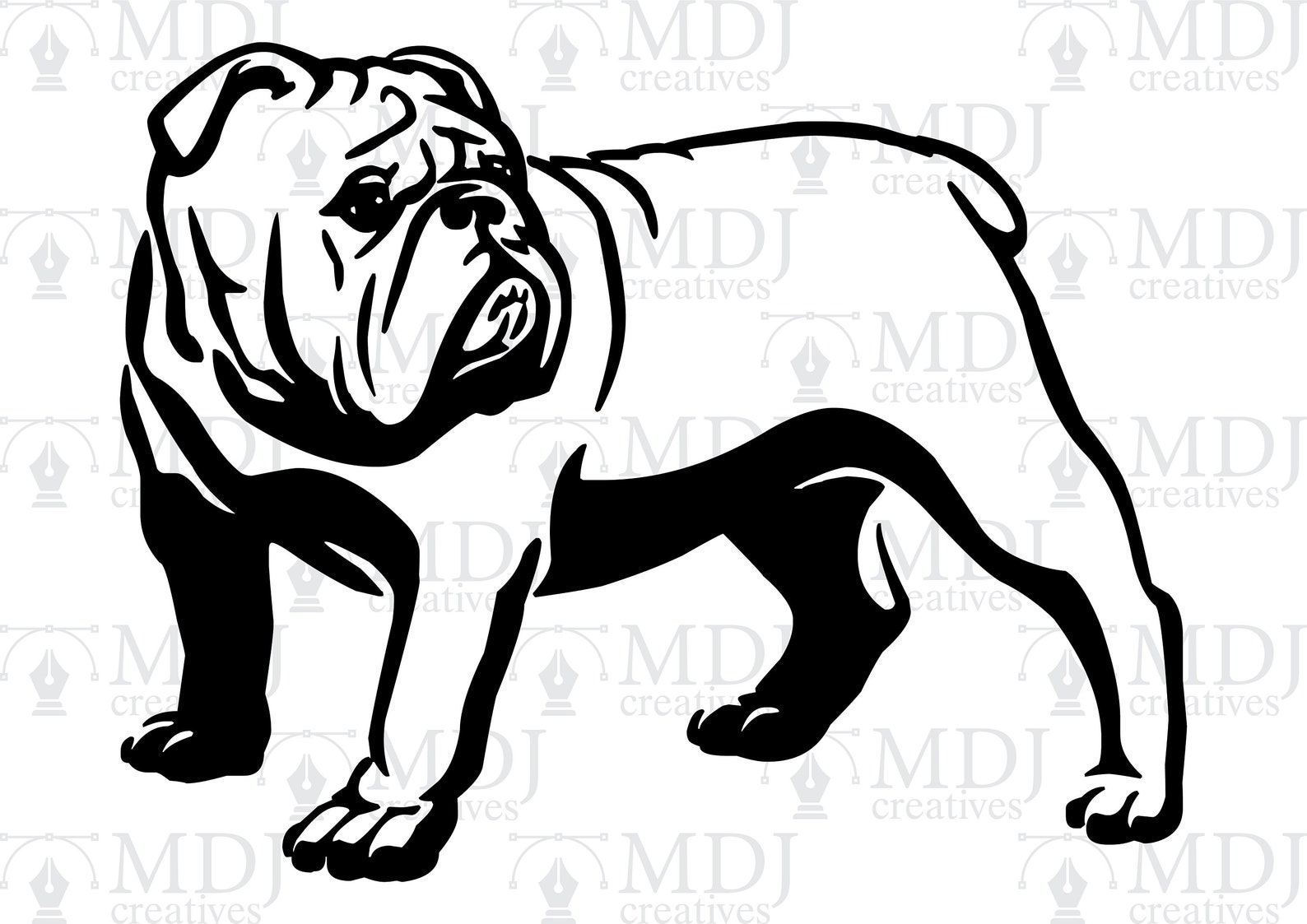 English Bulldog 02 SVG Cut File English Bulldog SVG Cute | Etsy