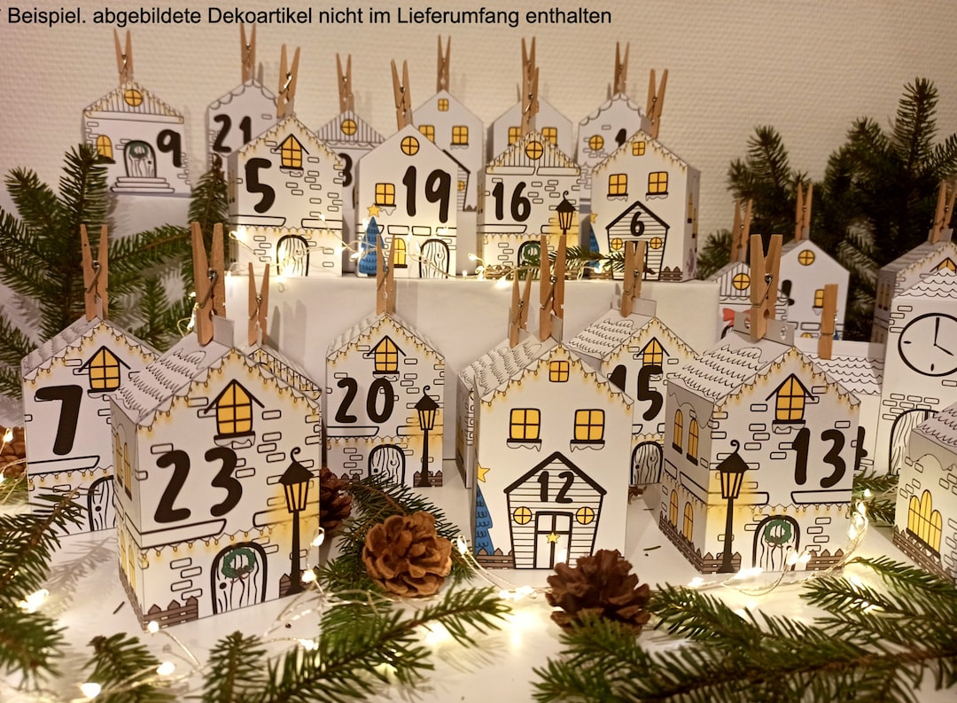 DIY Adventskalender Christmas Dorf 24 Wundervolle Designs - Etsy