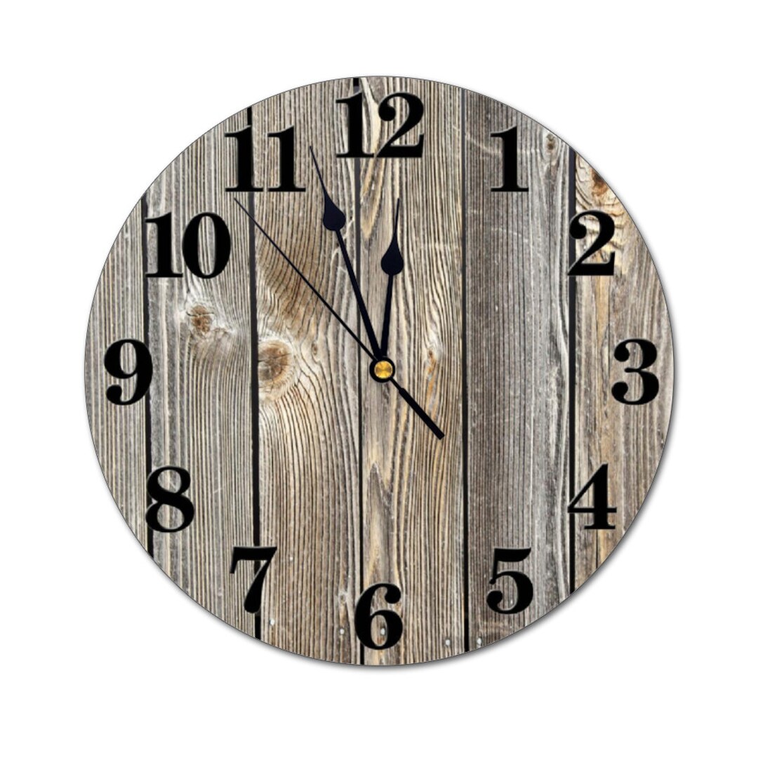 Number Less Clock Pattern 10.5 7006-10.5-su Custom Round Non-ticking MDF Numberless Wall Clock ...