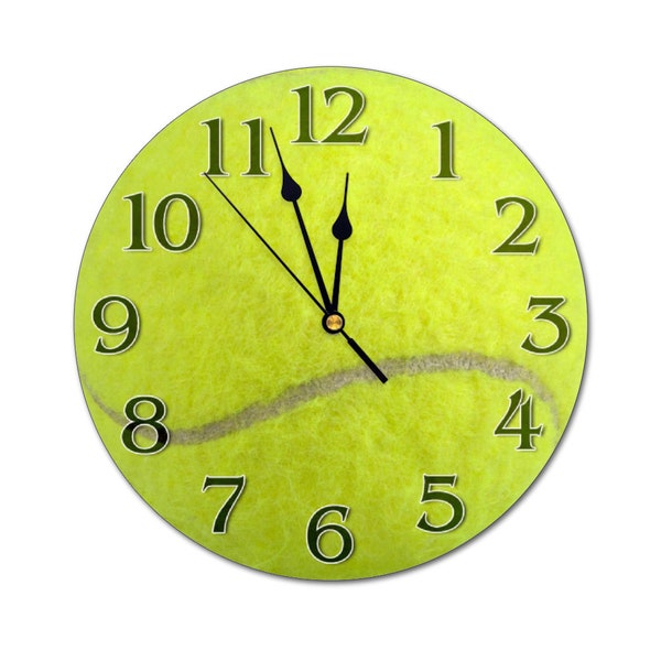 10.5 « 3456-10.5-su-usa Tennis Ball Sports Clocks Custom Round Non-ticking MDF Numberless Wall Clock