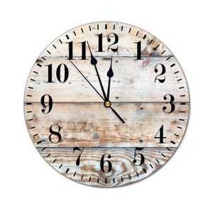 10.5" 2031-10.5-su Custom Round Non-ticking MDF Numberless Wall Clock