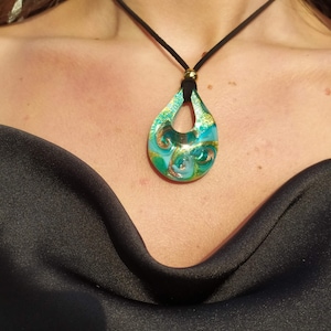 Drop Amelie Gold Necklace in Murano Glass