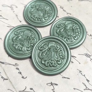 Premade Kraken Wax Seals, Peel and Stick, Octopus Kracken Wedding Invitation Seal, Save the Date Seal, Multiple Colors FREE SHIPPING