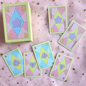Mini carte da gioco estetiche / Carte da gioco pastello carine / Carte da viaggio