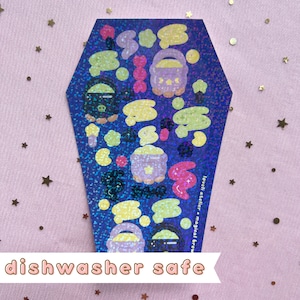 Magical Brew Cauldrons Holographic Stickers | Journaling, Scrapbooking, Spooky Happy Mail