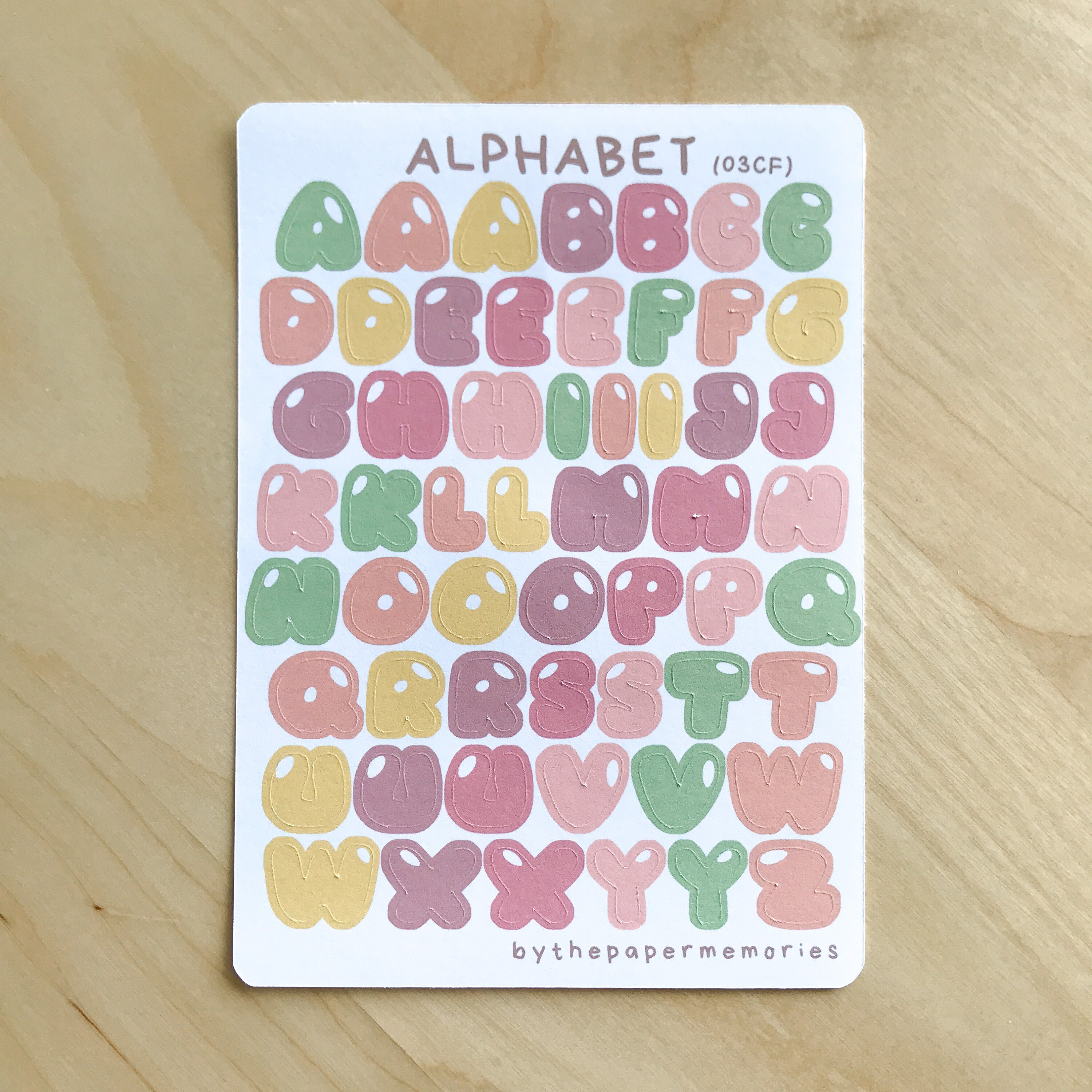 Kawaii Alphabet Stickers Cute Letter Stickers Etsy