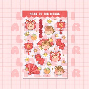 Year of the Horse Lunar New Year 2026 Deco Stickers