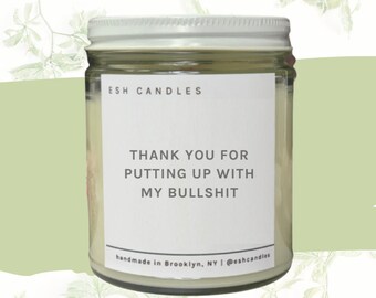 funny friend candles | custom candles and personalized candles for birthdays, special occasions, bridesmaids gifts and presents, soy candle