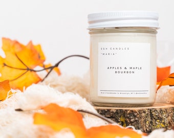 fall candles | seasonal candles | soy wax candles, paraben free and phthalate free - custom candles and personalized candles