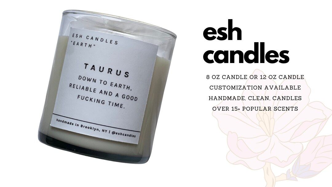 Taurus Candles Zodiac Candles Custom Funny Candles and Personalized