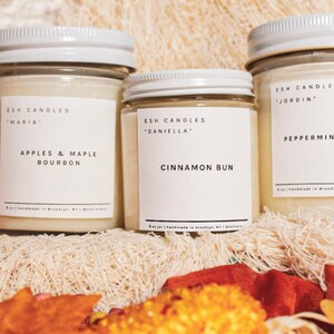 fall candles seasonal candles soy wax candles, paraben free and phthalate free custom candles and personalized candles image 8