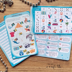 Sommer Bingo | Überraschung | Urlaub | Sparspiel zum Wegstreichen | spielen und sparen | 200g Papier | A6