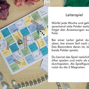 Auf und Ab Leiterspiel Sparspiel Print mit 200g Papier A6 Bild 5