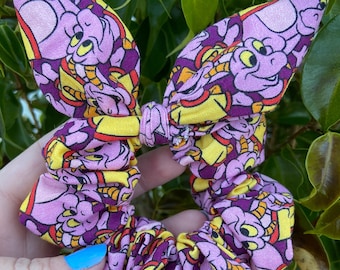 Purple Theme Park Dragon Scrunchie