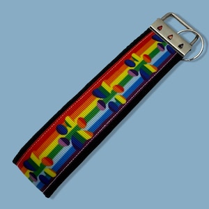 Rainbow Paw Prints, Puppy Paws Keychain