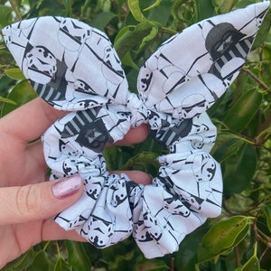 Scrunchie Made from Licensed Disney Star Wars Darth Vader and Stormtrooper Fabric