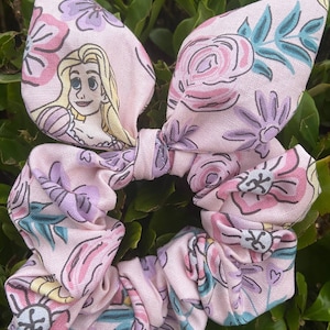 Scrunchie Made with Licensed Disney Rapunzel Tangled Fabric