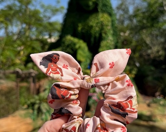 Scrunchie Made with Licensed Disney Moana Fabric