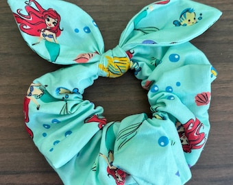 Scrunchie Made With Licensed Disney The Little Mermaid Ariel Princess Fabric