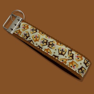 Keychain Made with Licensed Disney Chip and Dale Ribbon Wristlet