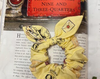 Scrunchie Made with Licensed Harry Potter Hogwarts Express Icons Fabric