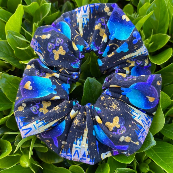 Magical Theme Parks Inspired 50th Anniversary Celebration Icons Scrunchie