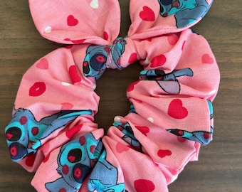 Scrunchie Made with Licensed Disney Lilo and Stitch Fabric