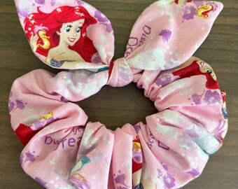 Scrunchie Made With Licensed Disney The Little Mermaid Ariel Princess Fabric