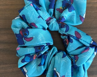 Scrunchie Made with Licensed Disney Lilo and Stitch Fabric