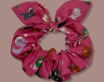 Chouchou en tissu de Noël avec des chats Disney sous licence