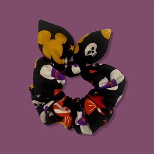 Scrunchie Made with Licensed Disney Spooky Season Halloween Theme Park Snacks Fabric