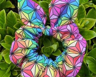 Rainbow EPCOT Style Wall Scrunchie