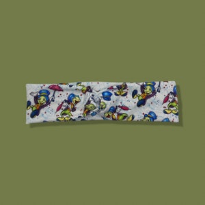 Headband Made with Licensed Disney Jiminy Cricket Fabric