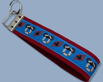 Cruise Line, Mouse Captain Theme Park Friends Keychain Wristlet