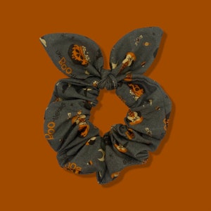 Scrunchie Made with Licensed Disney Mickey and Minnie Mouse Halloween Fabric