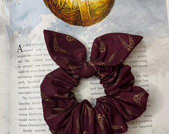 Scrunchie Made with Licensed Harry Potter Quidditch Fabric