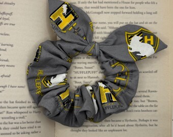Scrunchie Made with Licensed Harry Potter Hufflepuff Fabric