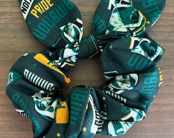 Scrunchie Made with Licensed Harry Potter Slytherin Fabric
