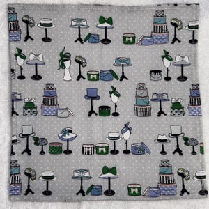 Derby Day Accessories and Icons Pocket Square, Soft Cotton