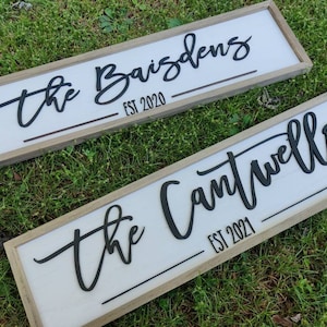 Personalized Name Sign | Last Name Sign | 3D Name Sign | Family Name Sign | Established Name Sign | Wedding Gift | Custom Name Sign