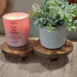 Candle Riser | Pedestal | Decorative Shelf | Wood Rustic Display ...