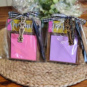 Sticky Note Holder Pencil | Present | Desk | Teacher | Appreciation | Gift | School | Custom | Personalized | Principal | Name | School