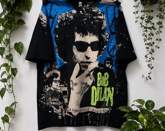 Camiseta de Bob Dylan - Decolorada - Llamando a la puerta del cielo - Música folk - Leyenda - Hecha a mano