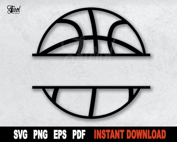 Basketball SVG Split Monogram Svg Cut File Basketball - Etsy