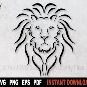 León SVG, Archivos SVG León, León Svg para Cricut, Silueta, Archivo de corte León Svg, Archivo Png de sublimación de camisa- Descarga digital instantánea