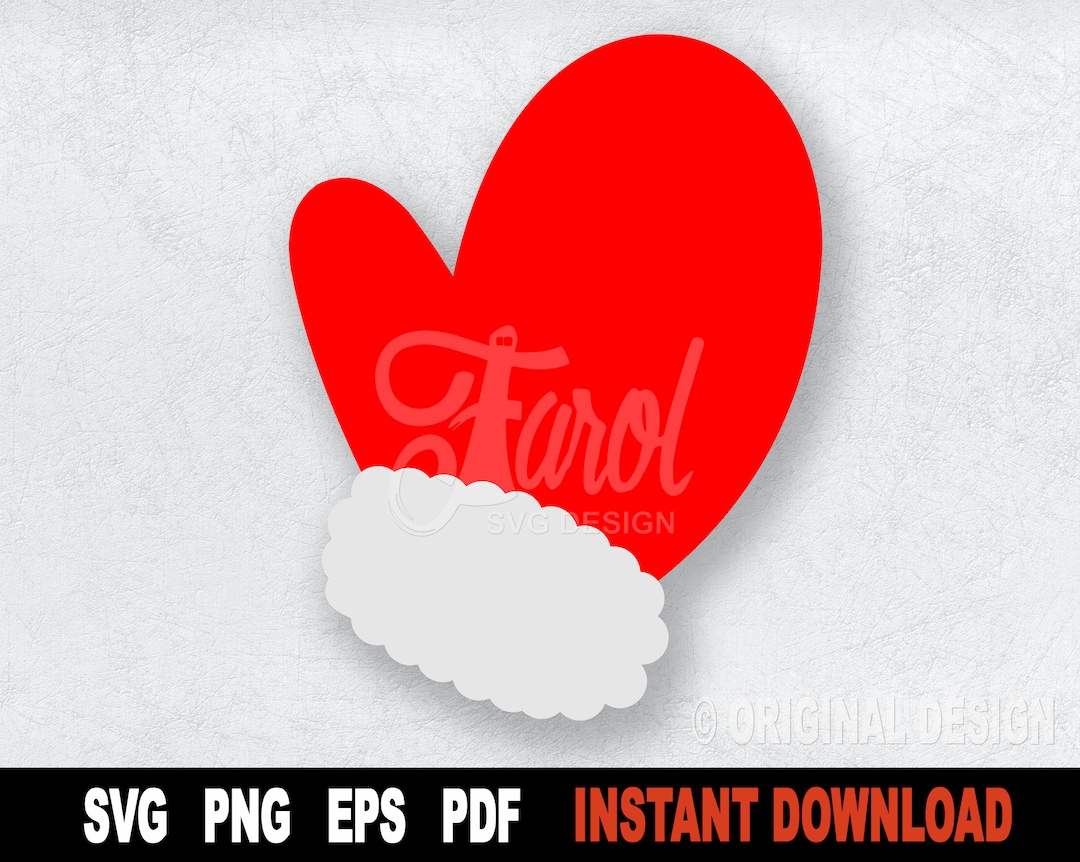 Mitten SVG Cut File, Christmas Glove Svg Files for Cricut, Silhouette