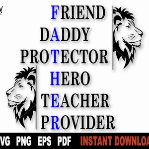 Padre definizione Svg, file SVG per la festa del papà per Cricut, Silhouette, papà Svg Vector Clipart, Png Shirt Design - Download digitale istantaneo